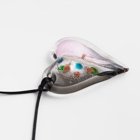 NWB - Zara Women’s Cosmic Glass Collection Heart Shaped Necklace - Picture 5 of 10